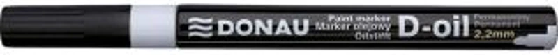 Marker permanent cu vopsea Donau, varf rotund, 2. 2 mm, alb