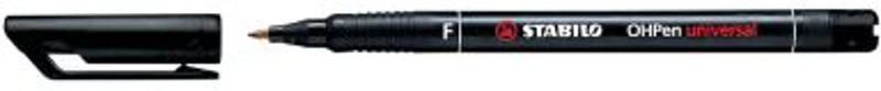 Marker permanent Stabilo Universal OHP 842, corp plastic, varf rotund, 0. 7 mm, negru