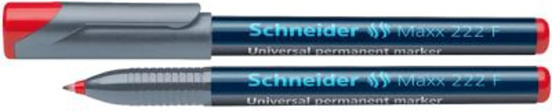 Universal permanent marker SCHNEIDER Maxx 222 F, varf 0.7mm - rosu