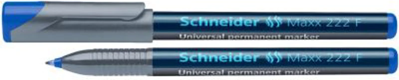 Universal permanent marker SCHNEIDER Maxx 222 F, varf 0.7mm - albastru