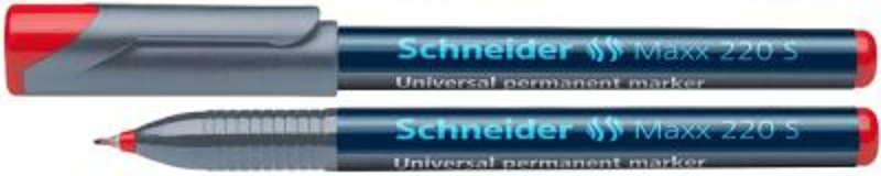 Universal permanent marker SCHNEIDER Maxx 220 S, varf 0.4mm - rosu