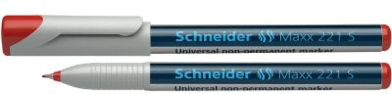 Universal non-permanent marker SCHNEIDER Maxx 221 S, varf 0.4mm - rosu