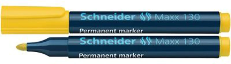 Permanent marker SCHNEIDER Maxx 130, varf rotund 1-3mm - galben