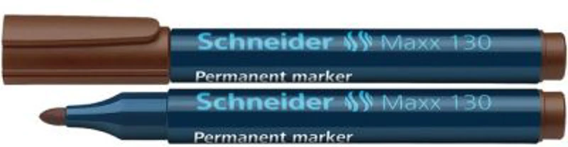 Permanent marker SCHNEIDER Maxx 130, varf rotund 1-3mm - maro