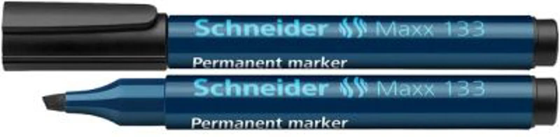Permanent marker SCHNEIDER Maxx 133, varf tesit 1+4mm - negru