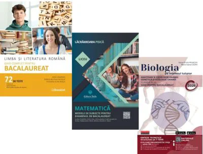 Pachet Bacalaureat 2026. Limba si literatura romana. Ghid complet cu 72 teste, Matematica. Modele de subiecte pentru Filiera tehnologica, Servicii si