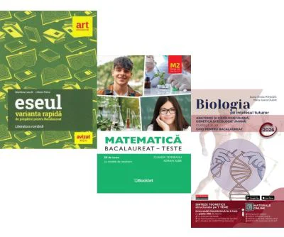 Pachet Bacalaureat 2026. Eseul. Varianta rapida de pregatire, Matematica M2 Profil Stiinte ale naturii. Teste si Biologia pe intelesul tuturor Clasele