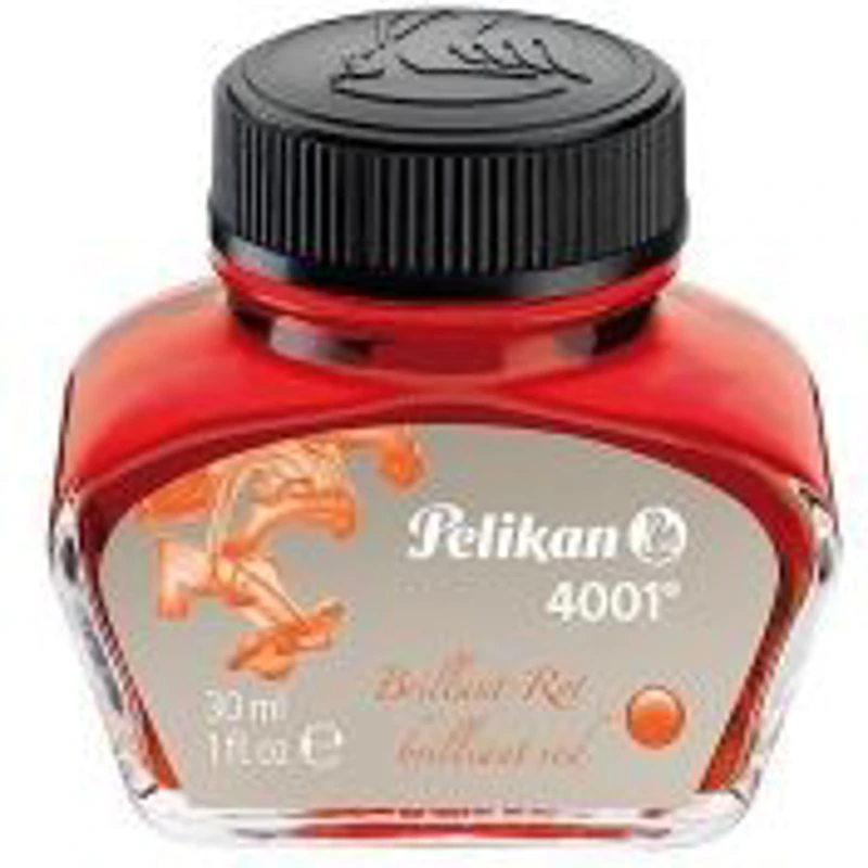 Calimara cu cerneala Pelikan 4001 301036, cerneala rosie (lucioasa), 30ml