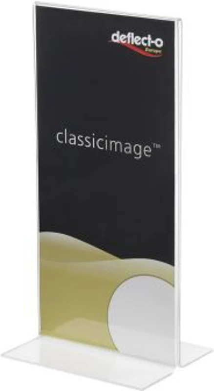 Display prezentare Deflecto RI98212 SSPT411, 1/3 A4, portret, forma T, plastic
