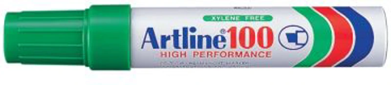 Permanent marker ARTLINE 100, corp metalic, varf tesit 7.5-12.0mm - verde