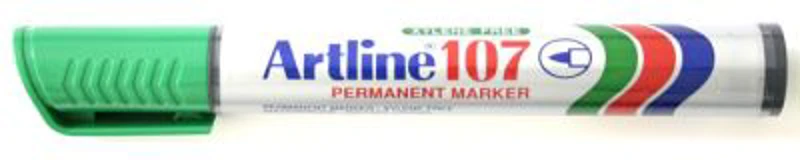 Permanent marker ARTLINE 107, corp plastic, varf rotund 1.5mm - verde
