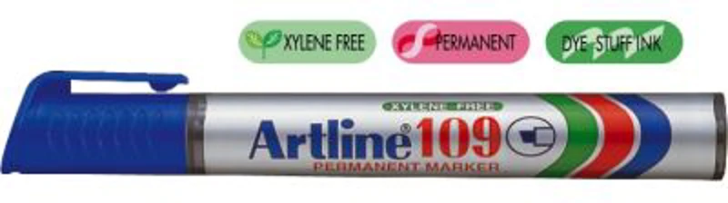 Permanent marker ARTLINE 109, corp plastic, varf tesit 2.0-5.0mm - albastru