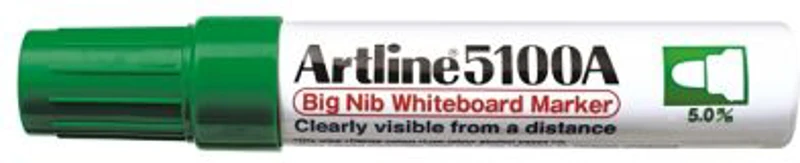 Marker pentru tabla de scris ARTLINE 5100A, corp metalic, varf rotund 5. 0mm - verde