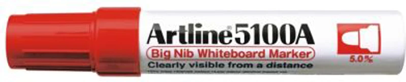 Marker pentru tabla de scris ARTLINE 5100A, corp metalic, varf rotund 5. 0mm - rosu