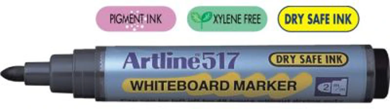 Marker pentru tabla de scris ARTLINE 517 - Dry safe ink 48h, varf rotund 2. 0mm - negru