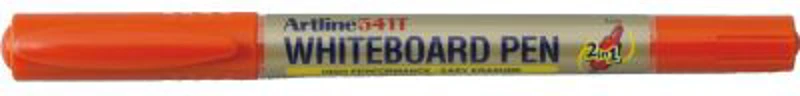 Marker pentru tabla de scris ARTLINE 541T, doua capete - varfuri rotunde 0. 4mm/1. 0mm - portocaliu