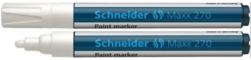 Marker cu vopsea SCHNEIDER Maxx 270, varf rotund 1-3mm - alb
