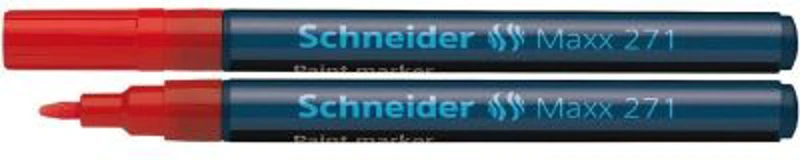 Marker cu vopsea SCHNEIDER Maxx 271, varf rotund 1-2mm - rosu