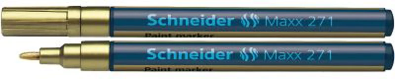 Marker cu vopsea SCHNEIDER Maxx 271, varf rotund 1-2mm - auriu