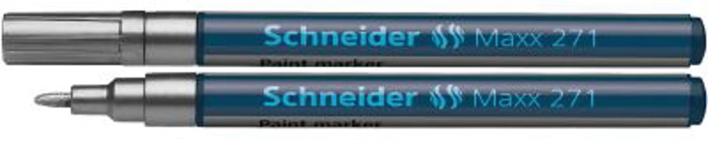 Marker cu vopsea SCHNEIDER Maxx 271, varf rotund 1-2mm - argintiu