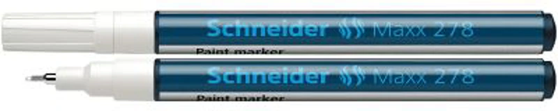 Marker cu vopsea SCHNEIDER Maxx 278, varf rotund 0.8mm - alb
