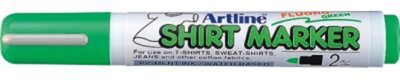 T-Shirt marker ARTLINE, corp plastic, varf rotund 2.0mm - verde fluorescent