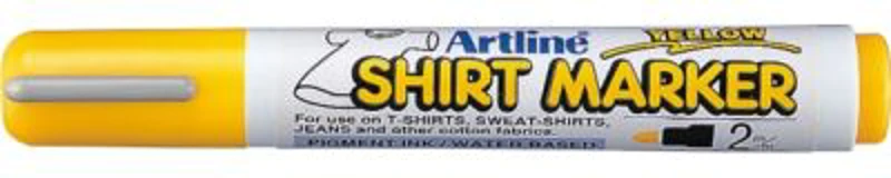 T-Shirt marker ARTLINE, corp plastic, varf rotund 2.0mm - galben