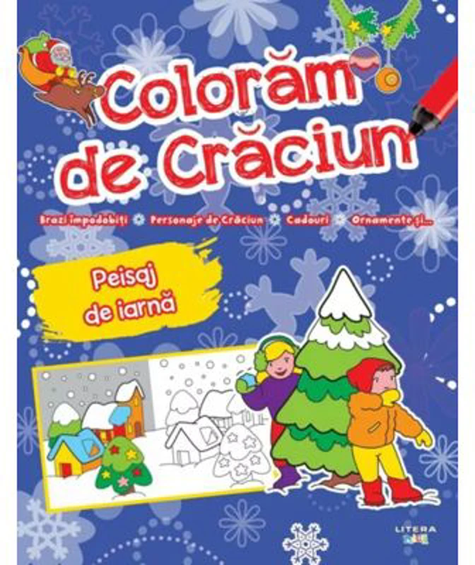 Coloram de Craciun. Peisaj de iarna