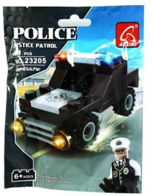 Set de constructie MegaCreative Police - masina de politie - 23205 / 416656, 41 piese, 6+