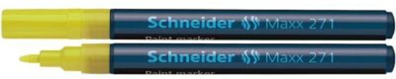Marker cu vopsea SCHNEIDER Maxx 271, varf rotund 1-2mm - galben