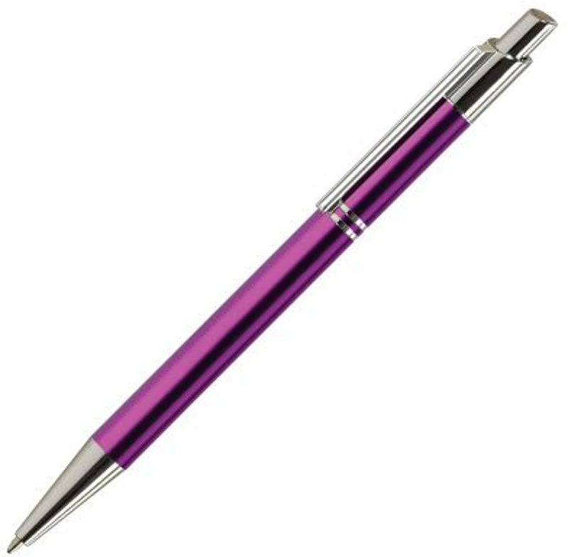 Pix cu bila Office-Cover Tiko, 1. 0mm, cu mecanism, pentru personalizare, corp metalic, mov