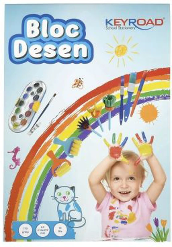 Bloc de desen A4 Keyroad, 16 file, 170g/mp