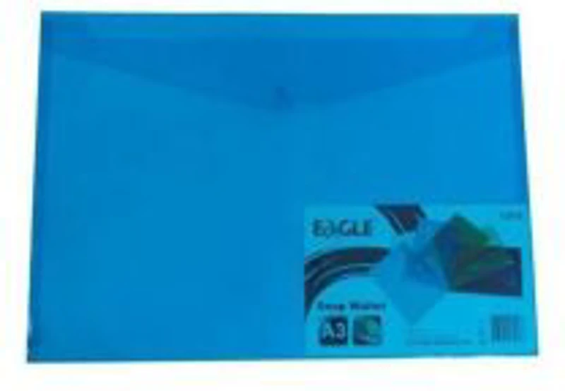 Mapa plastic Eagle 13018, cu capsa, A3, albastru