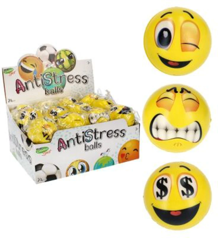 Minge antistres - emoji, 7cm, diverse modele, 3+ ani, MegaCreative, 459601