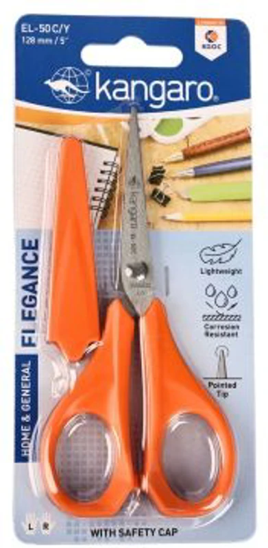 Foarfeca Kangaro Elegance EL-50C/Y, 12. 8cm, lama inox, blister