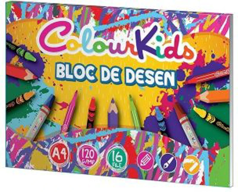 Bloc de desen A4 Pigna, 16 file, 120g/mp