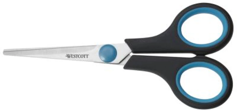 Foarfeca otel, 18 cm, cu rubber grip, WESTCOTT Easy Grip - 10 ani garantie