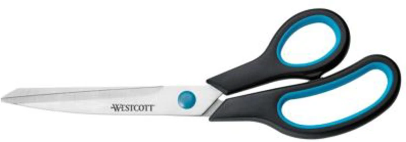 Foarfeca otel, 24.7 cm, cu rubber grip, WESTCOTT Easy Grip - 10 ani garantie