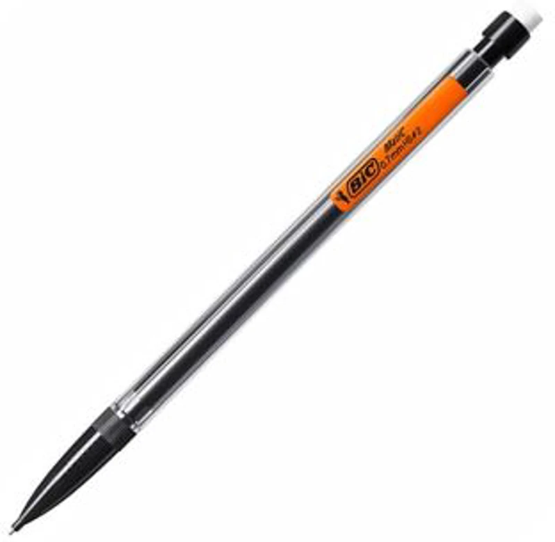 Creion mecanic Bic Matic 8209591, 0. 7mm, corp plastic negru, cu guma de sters