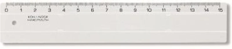 Rigla Koh-i-noor K742-500, 15cm, plastic, transparent, blister