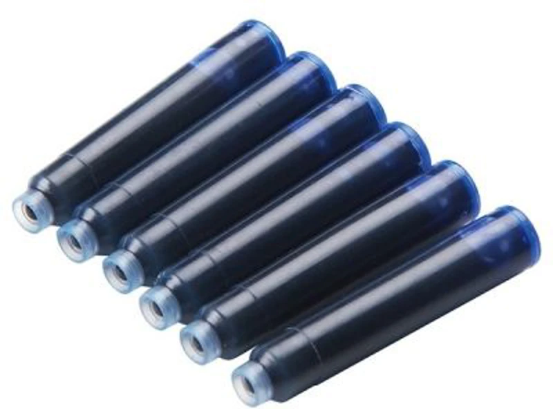 Patroane cerneala scurte (rezerve) Keyroad KR971339, cerneala albastra, set 6 buc