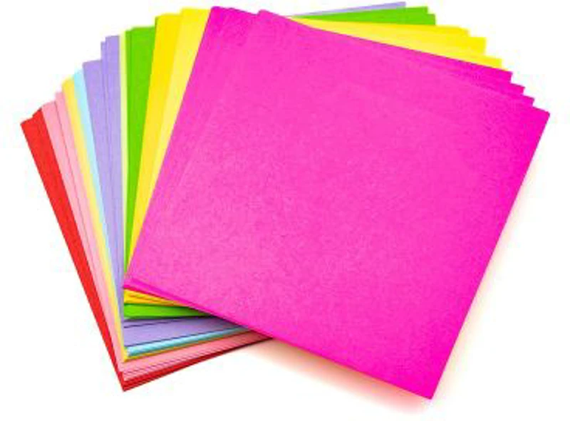 Hartie origami, 9x9cm, culori fluorescente, Colorarte, BY-90-130