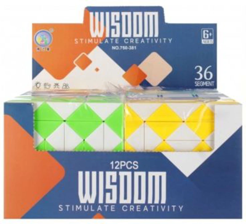 Cub rubik MegaCreative, 531430, 10x10cm, diverse culori, 36 segmente