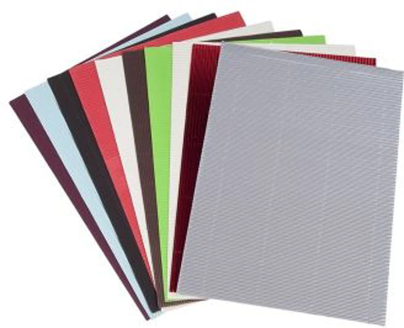 Carton ondulat A4, diverse culori, set 10 coli, Colorarte