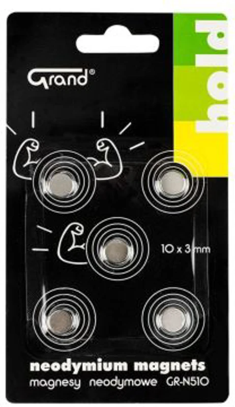 Magneti neodim disc Grand GR-N510, 10x3mm, set 5 buc