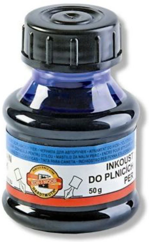 Calimara cu cerneala Koh-I-Noor K141-500, cerneala albastra, 50ml