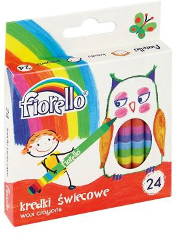 Creioane cerate Fiorello 170-1386, 24 culori, blister carton
