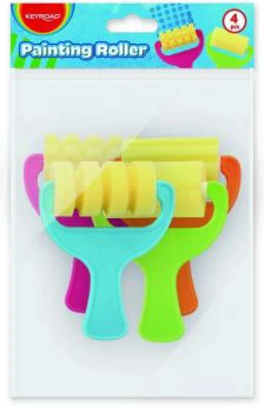 Trafalet burete Baby Line plastic, cu maner PVC, set 4 buc, Keyroad, R971856