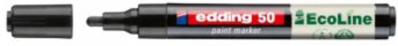 Marker cu vopsea pe baza de apa Edding Ecoline 50, corp din plastic reciclat, varf rotund, 2-3 mm, negru
