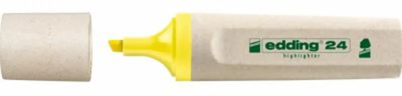 Textmarker Edding Ecoline, varf retezat, 2-5 mm, galben